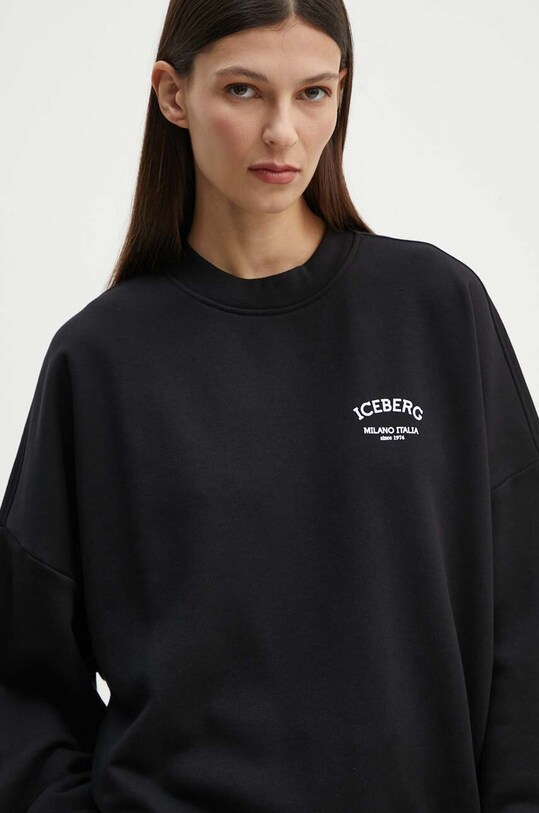 Iceberg bluza bawełniana czarny E041.6317
