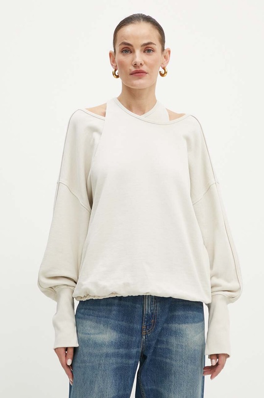 BOSS Orange bluza bawełniana bawełna beżowy 50518299