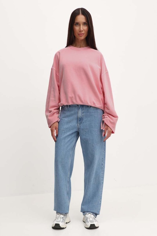 Boss Orange hanorac de bumbac 50518541 roz AW24