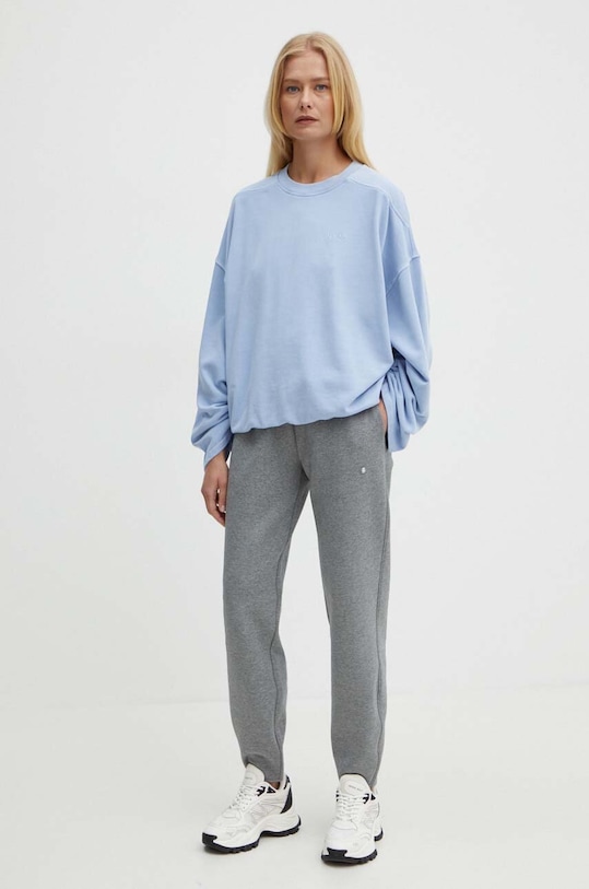 BOSS Orange bluza bawełniana 50518541 niebieski AW24