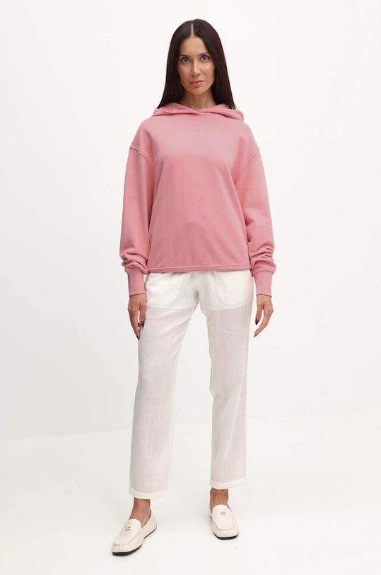 Бавовняна кофта Boss Orange 50519524 рожевий AW24