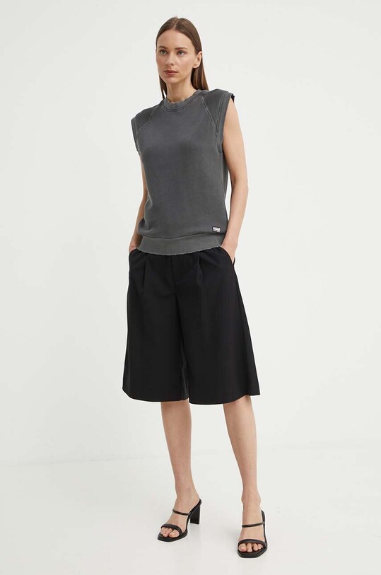 G-Star Raw kamizelka bawełniana D24581.D575 szary AW24