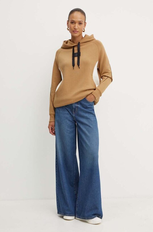 BOSS bluza 50520874 beżowy AW24
