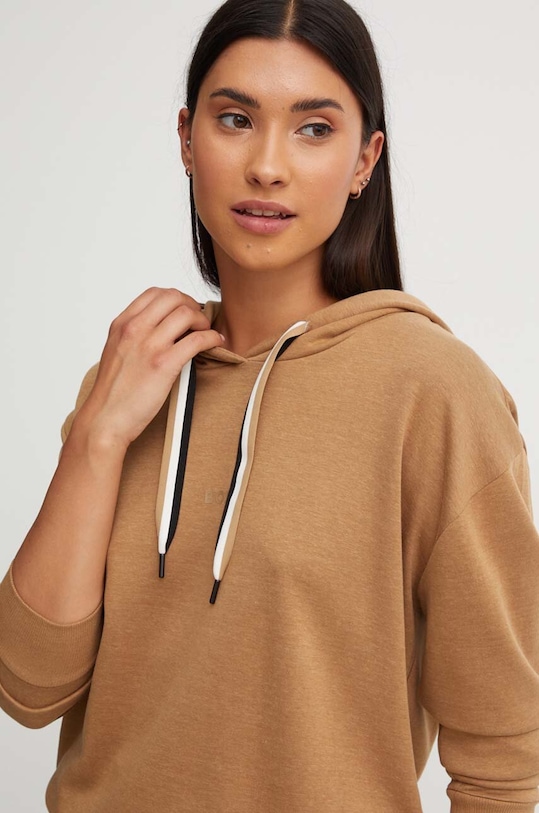 BOSS kapucnis pulcsi otthoni viseletre sima bézs 50524760