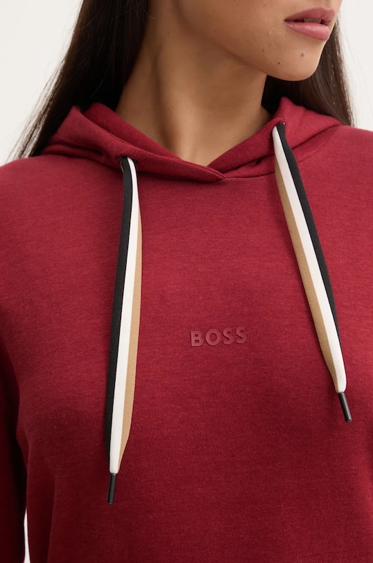Mikina s kapucňou BOSS CP Stripe Hoodie 50524760 burgundské