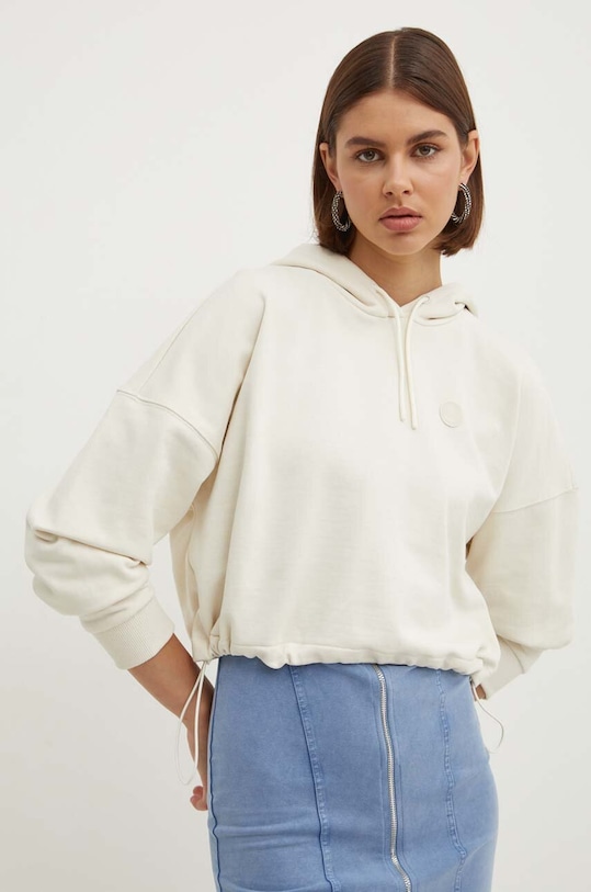 Hugo Blue hanorac de bumbac uni bej 50520122