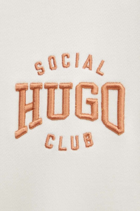 HUGO bluza bawełniana 50517132 beżowy