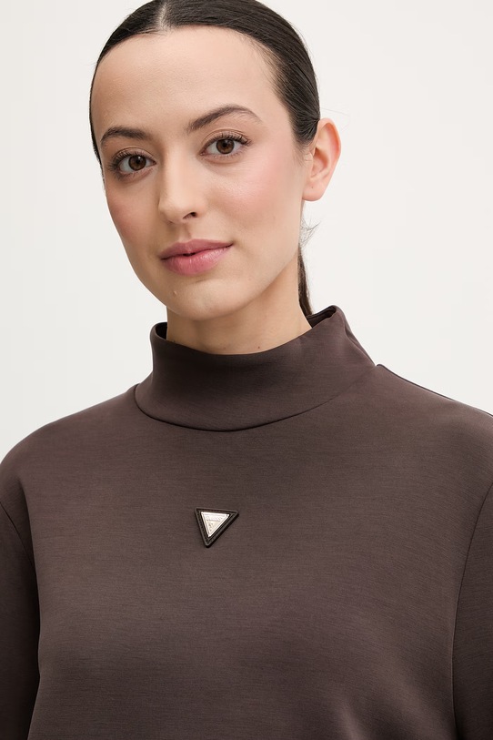 Μπλούζα Guess OLYMPE καφέ V4YQ05.KCAY2