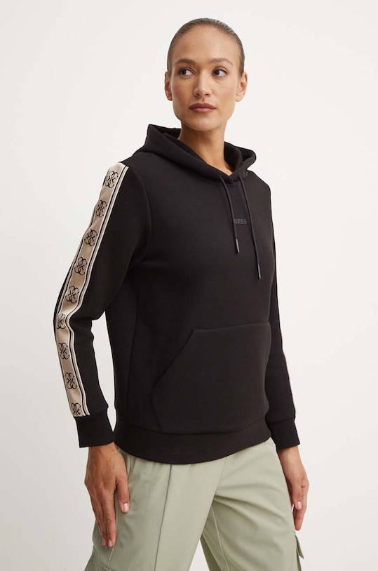 Guess bluza CARLA imprimeu negru V4YQ11.KB3P2