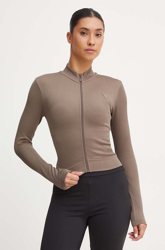 Pulover Guess SARA Brez kapuce rjava V4YP01.Z3F90