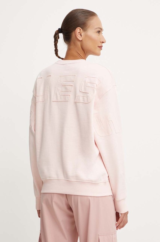 Bavlněná mikina Guess RGINE nášivka růžová V4YQ09.KC6W1