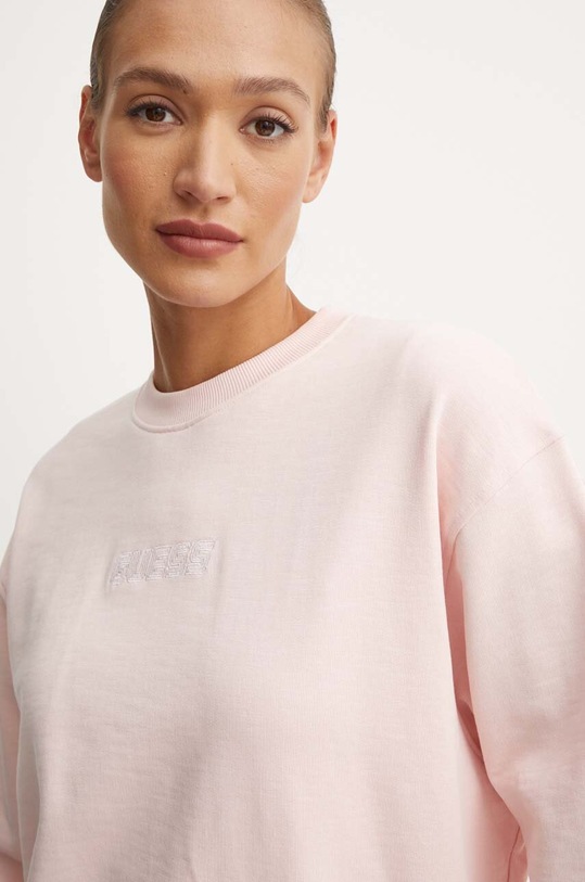 Bavlněná mikina Guess RGINE růžová V4YQ09.KC6W1