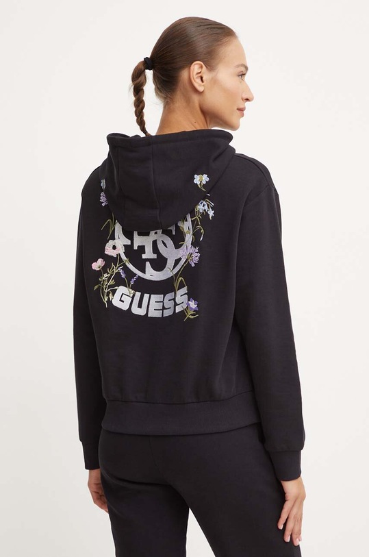 Guess bluza bawełniana RGINE czarny V4YQ10.KC6W1