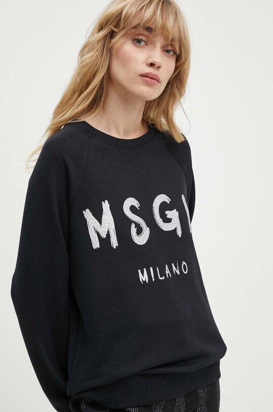 Bavlnená mikina MSGM bavlna čierna 3741MDM513G.247799
