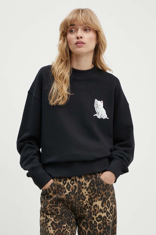 MSGM hanorac de bumbac negru 3741MDM140.247799