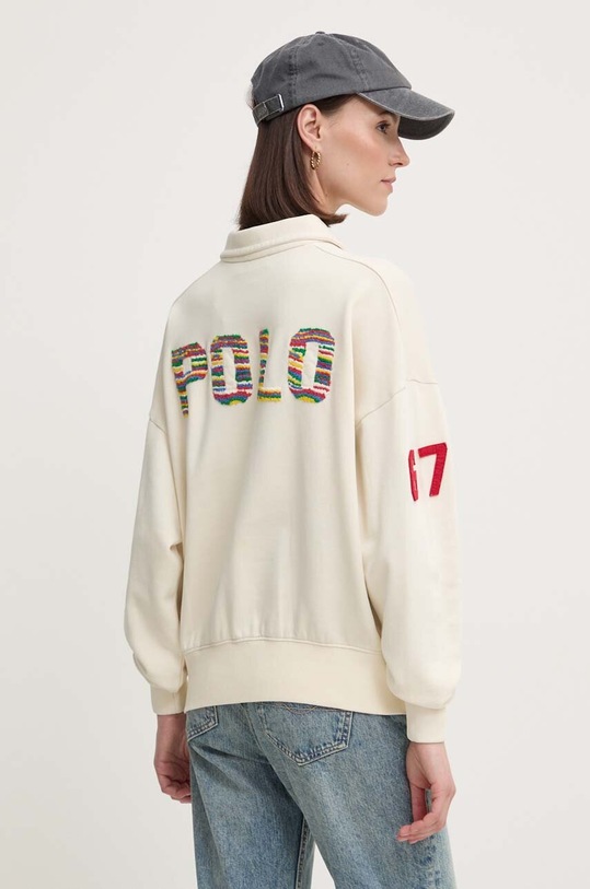 Odzież Polo Ralph Lauren bluza bawełniana 211935621 beżowy