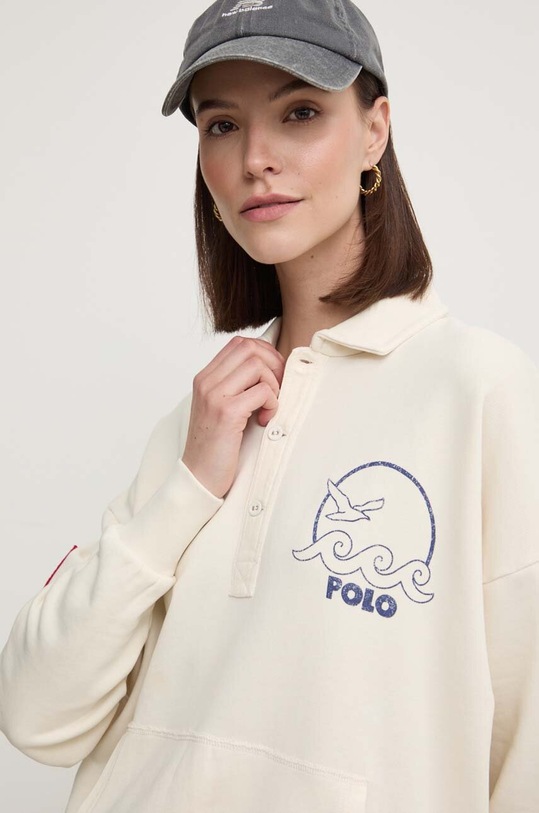 Polo Ralph Lauren bluza bawełniana beżowy 211935621