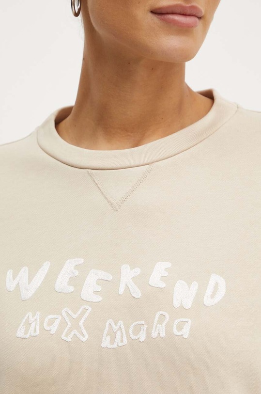 Weekend Max Mara bluza bawełniana 2425926011600 beżowy