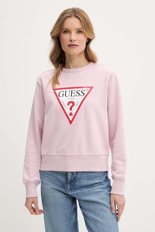 Guess bluza pozostałe różowy W2YQ16.KBA11