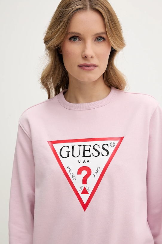 Odzież Guess bluza W2YQ16.KBA11 różowy