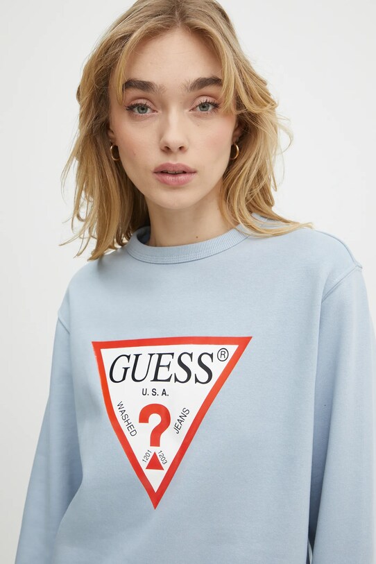 Guess bluza albastru W2YQ16.KBA11