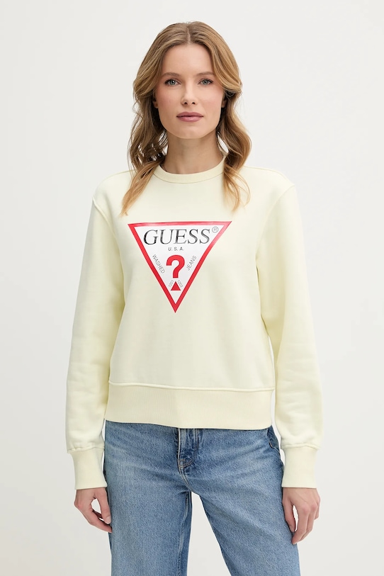 Guess bluza żółty W2YQ16.KBA11