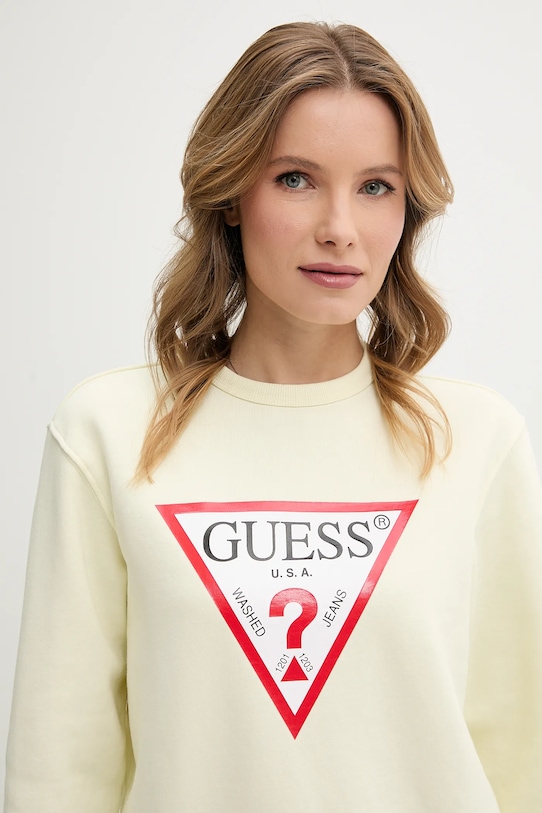 Odzież Guess bluza W2YQ16.KBA11 żółty