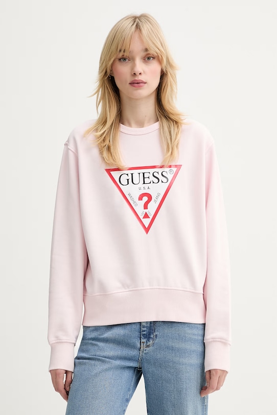 Guess bluza różowy W2YQ16.KBA11