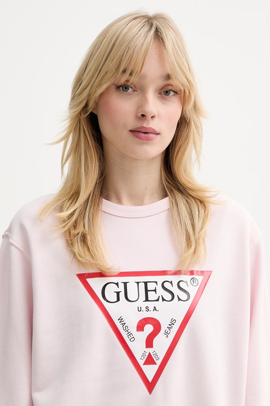 Guess bluza różowy W2YQ16.KBA11