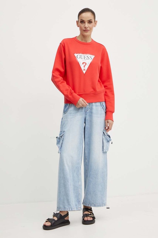 Mikina Guess W2YQ16.KBA11 červená AW25