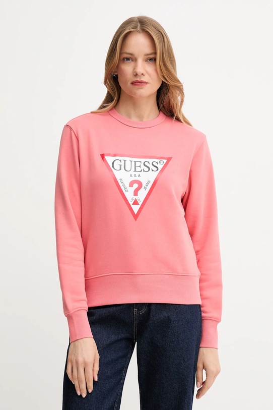 Суичър Guess розов W2YQ16.KBA11