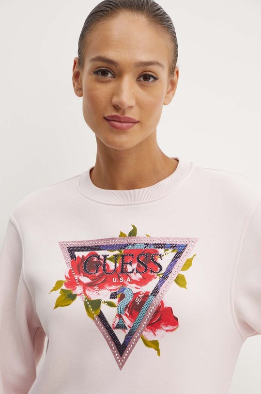 Кофта Guess ROSES без капюшона рожевий W4YQ26.K9Z21