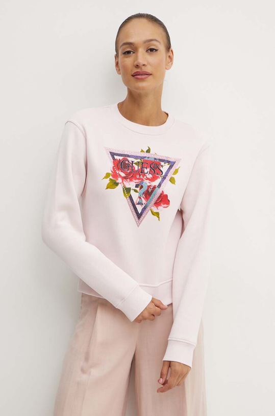 Кофта Guess ROSES рожевий W4YQ26.K9Z21
