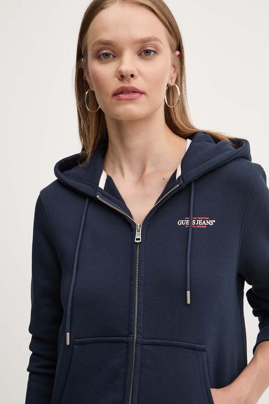 Dukserica Guess Jeans mornarsko plava W4YQ13.KC811