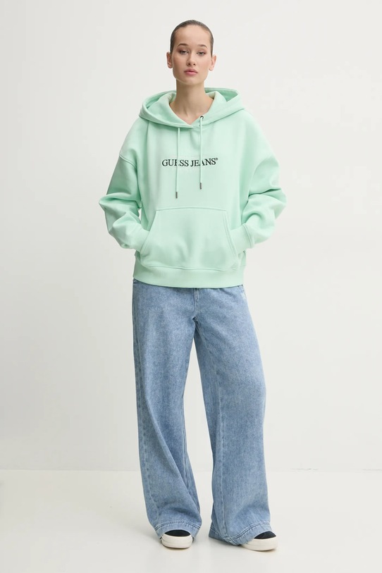 Guess Jeans bluză W4YQ15.KC811 verde AW25