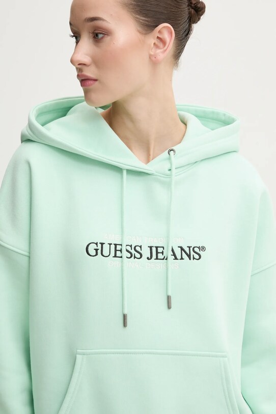 Guess Jeans bluza zielony W4YQ15.KC811