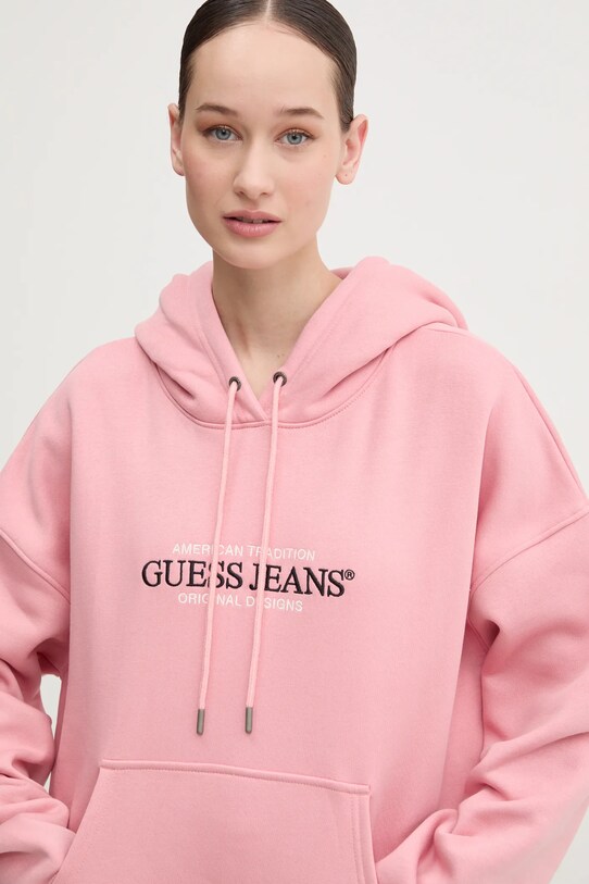 Guess Jeans bluză roz W4YQ15.KC811