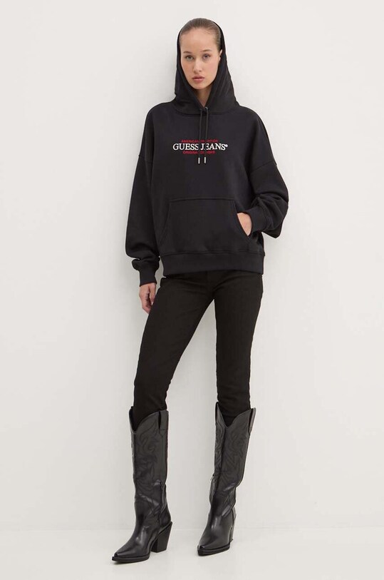 Guess Jeans bluza W4YQ15.KC811 negru AW24
