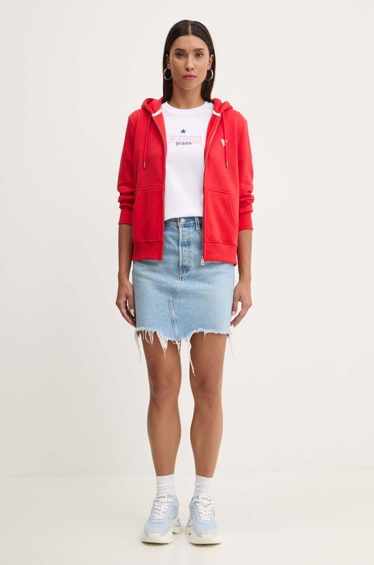 Guess Jeans bluza W4YQ03.KC811 czerwony SS25