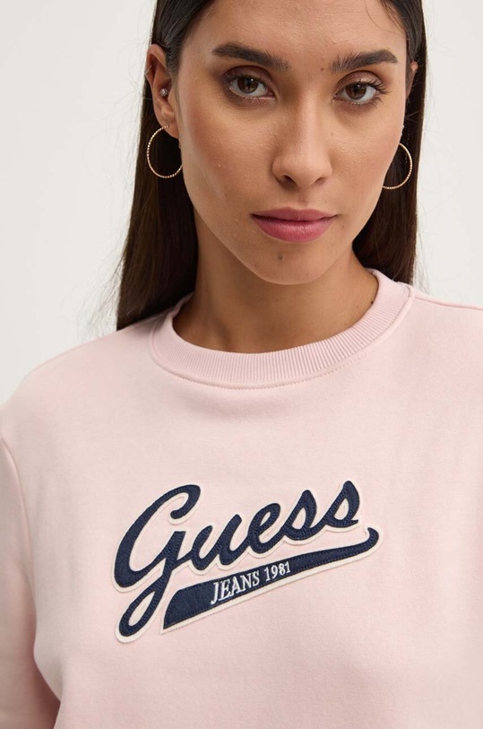 Mikina Guess Jeans růžová W4YQ11.KC811
