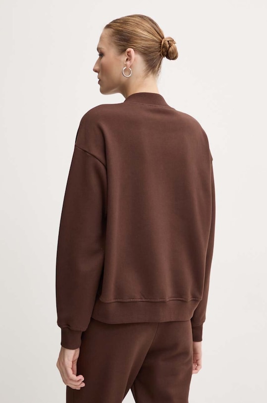 Βαμβακερή μπλούζα Pinko 103724.A23C καφέ AW24