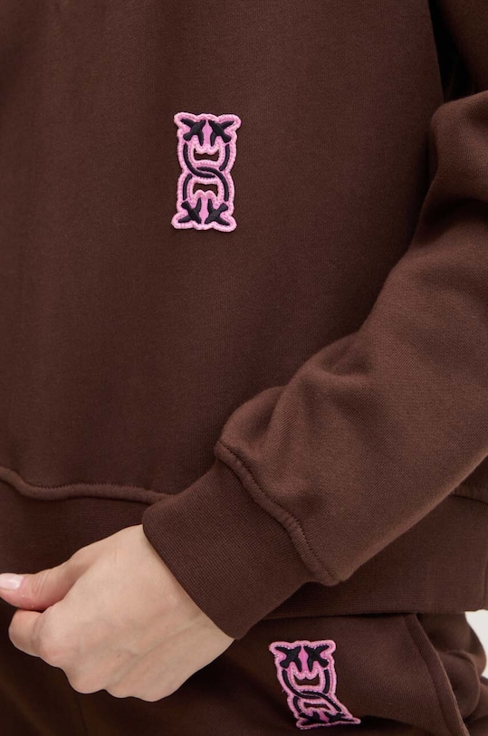 Βαμβακερή μπλούζα Pinko καφέ 103724.A23C