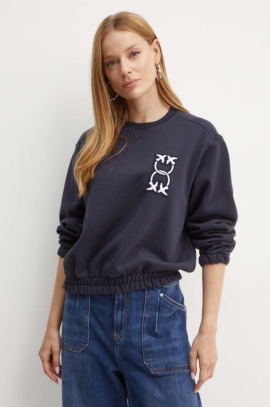 Pinko hanorac de bumbac bleumarin 103713.A23C
