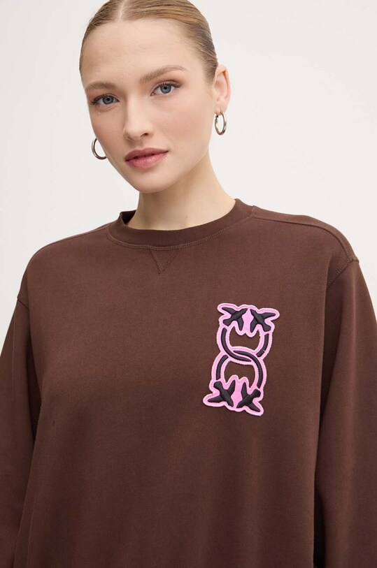 Бавовняна кофта Pinko коричневий 103713.A23C