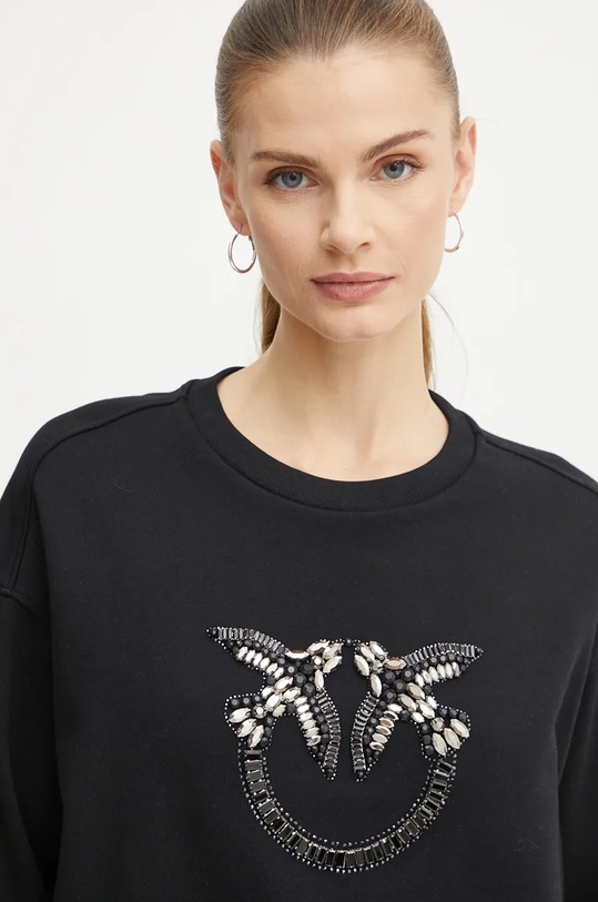 Bavlněná mikina Pinko černá 100534.A24F