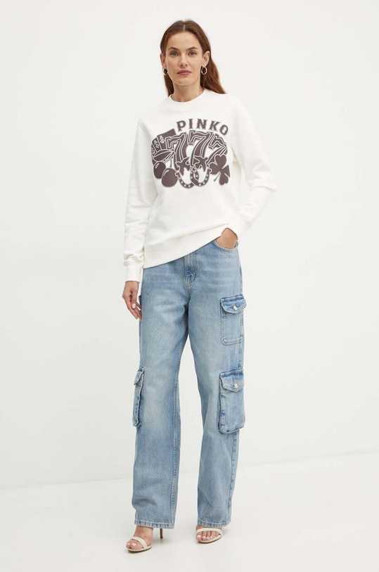 Pinko bluza bawełniana 104111.A23X beżowy AW24