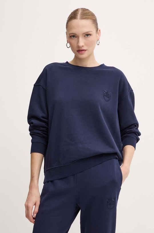 Pinko bluza bawełniana bawełna granatowy 101831.A21P