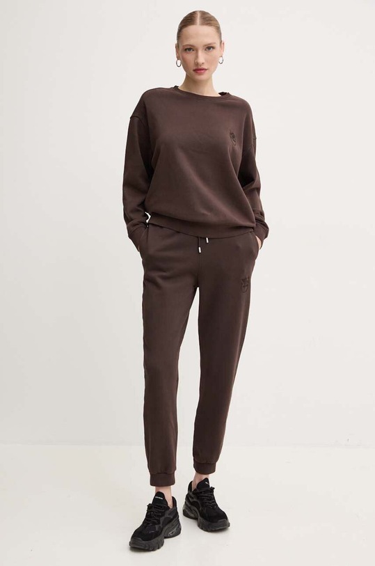 Pinko hanorac de bumbac 101831.A21P maro AW24
