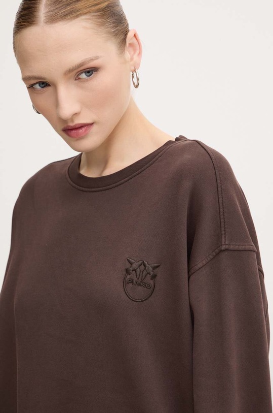 Pinko hanorac de bumbac maro 101831.A21P