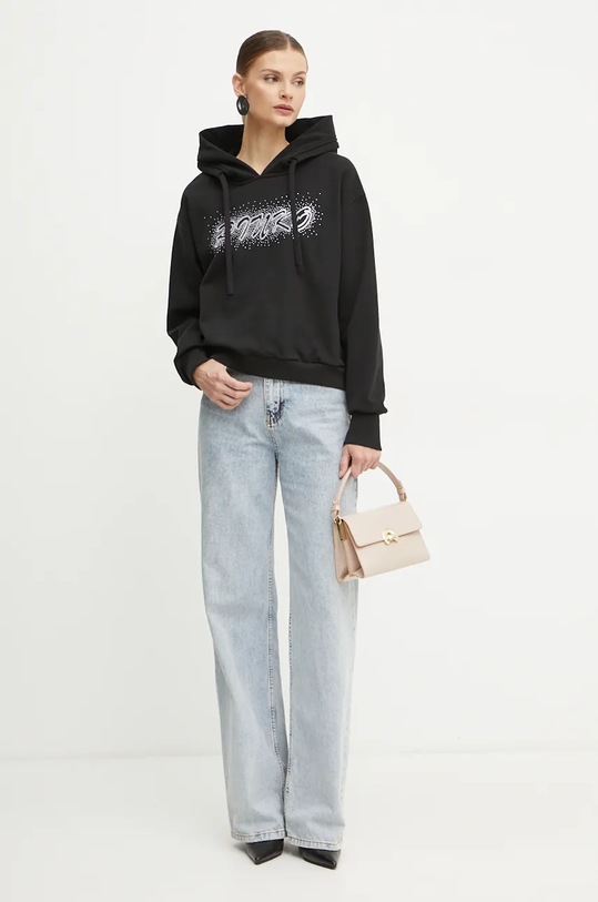 Pamučna dukserica Pinko 103980.A230 crna AW24